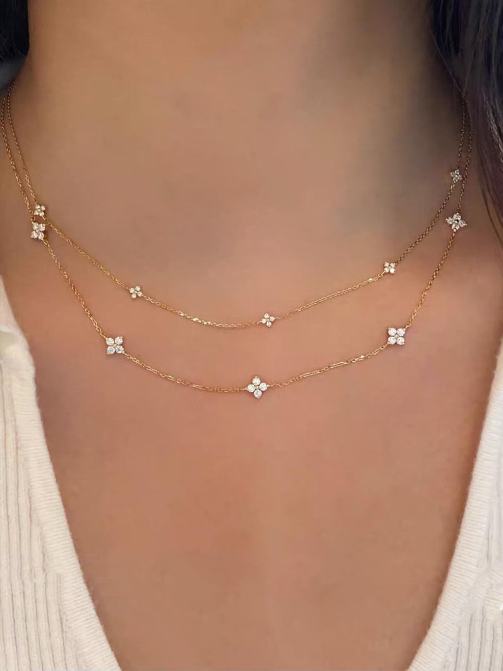 Four Leaf Clover Star Necklace