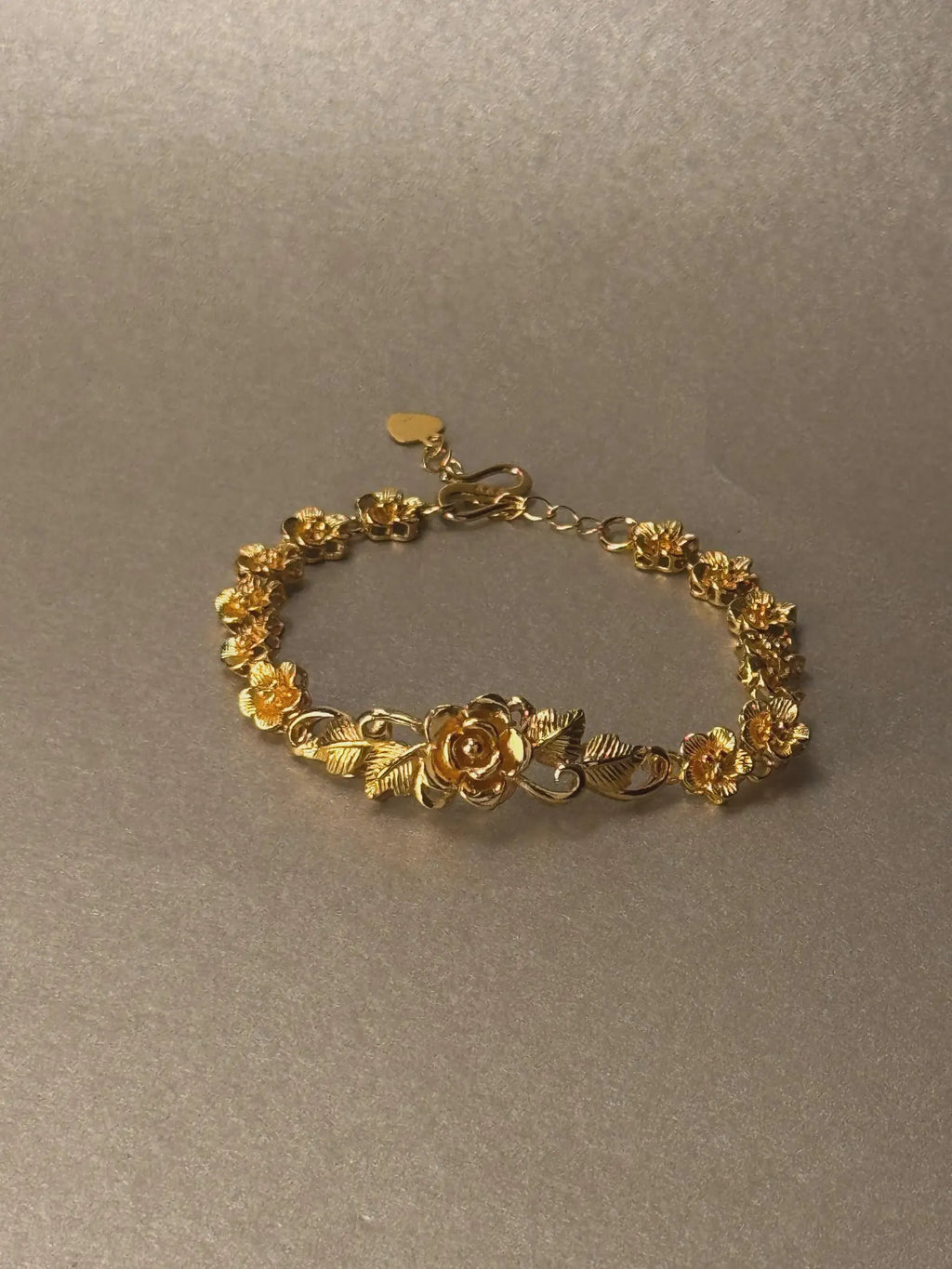 Vintage Gold Rose Bracelet